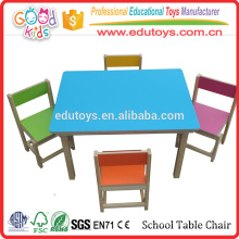 China cadeira de mesa de madeira sólida pré-escolar, fábrica de venda barato cadeira de mesa de jardim de infância